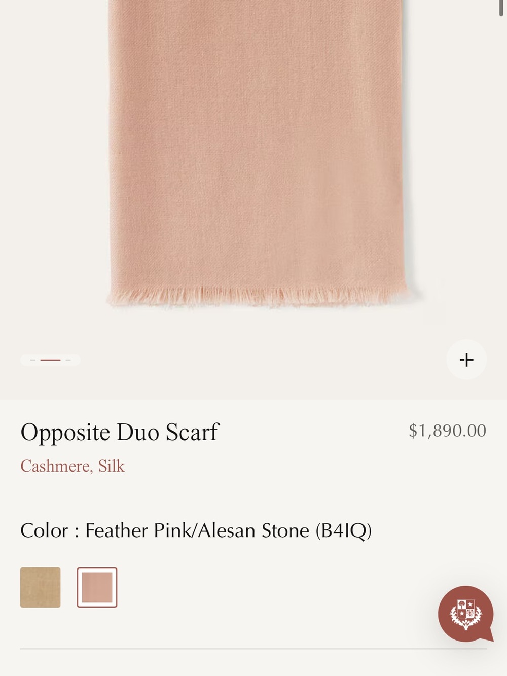 Red with patterns Cashmere-Silk Scarf